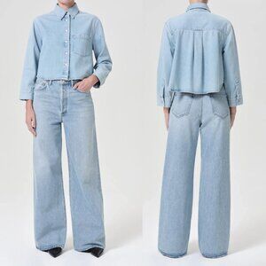 AGOLDE Dame Wide Leg Jeans Size 25